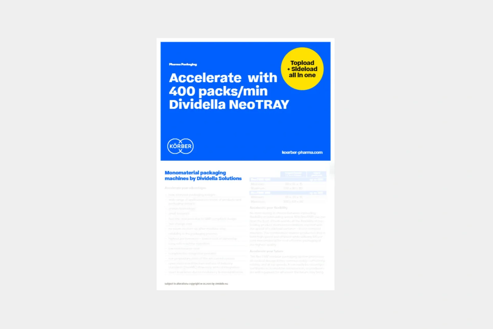 ​迪威德拉 ​NeoTRA​Y ​宣传​册​封面