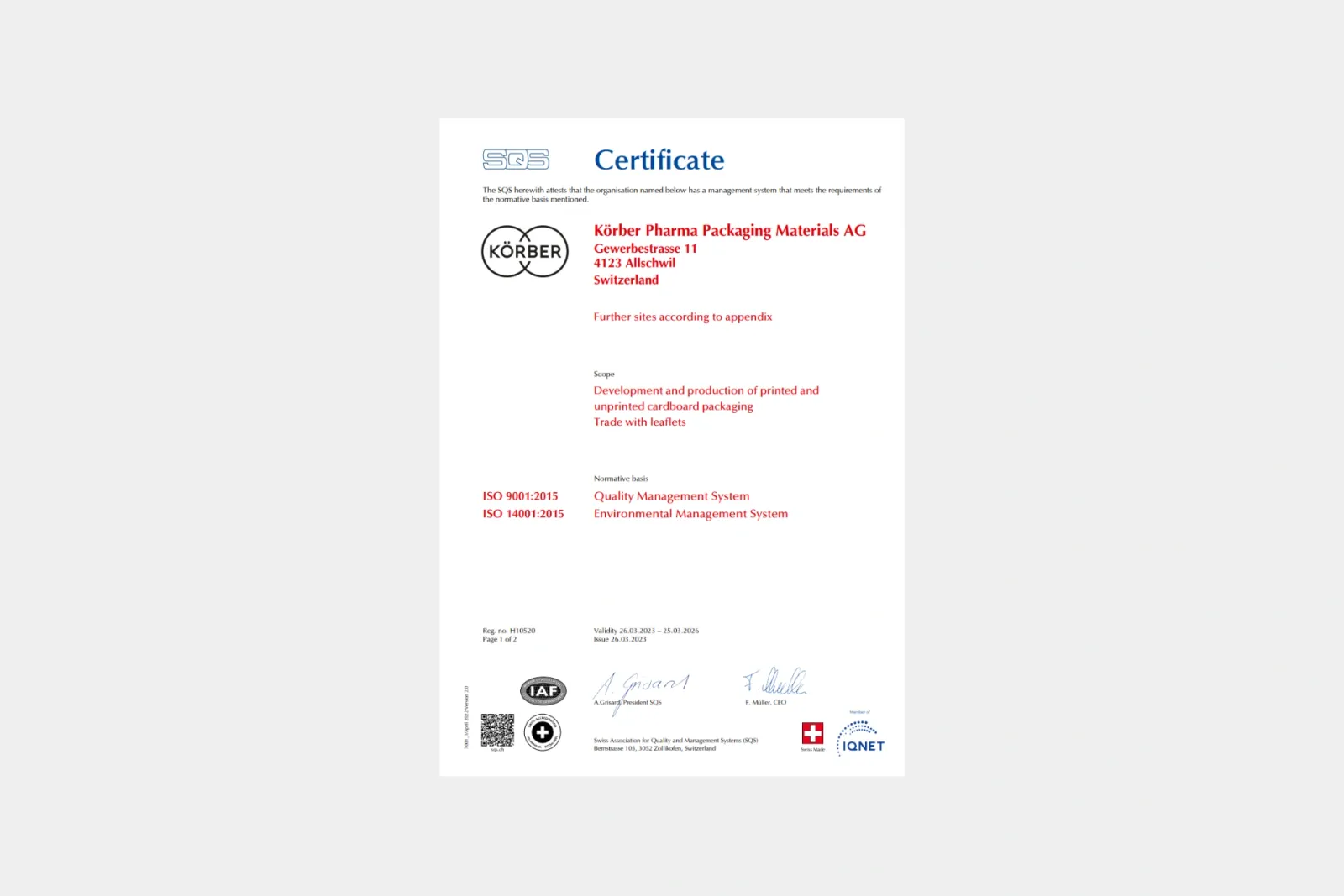 iso 9001 /iso ​1​4001 证​书​封​面